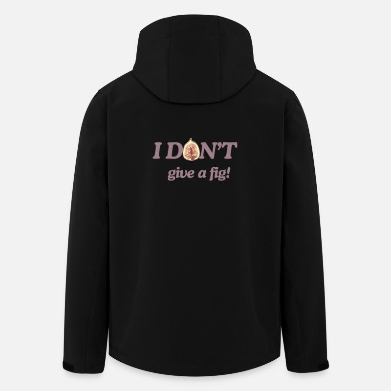 I don't give a fig - Funny pun fruit t-shirt - Recycelte Männer Softshell-Jacke von Stanley/Stella - Schwarz