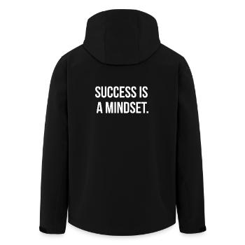 SUCCESS IS A MINDSET. | Greyline Official - Men’s Recycled Softshell Jacket by Stanley/Stella - black - Back - AI Model Male 185 light (185cm)