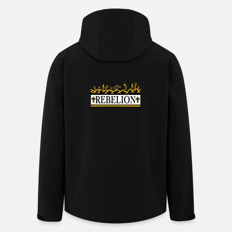 Rébellion - Veste softshell homme en polyester recyclé Stanley/Stella - noir