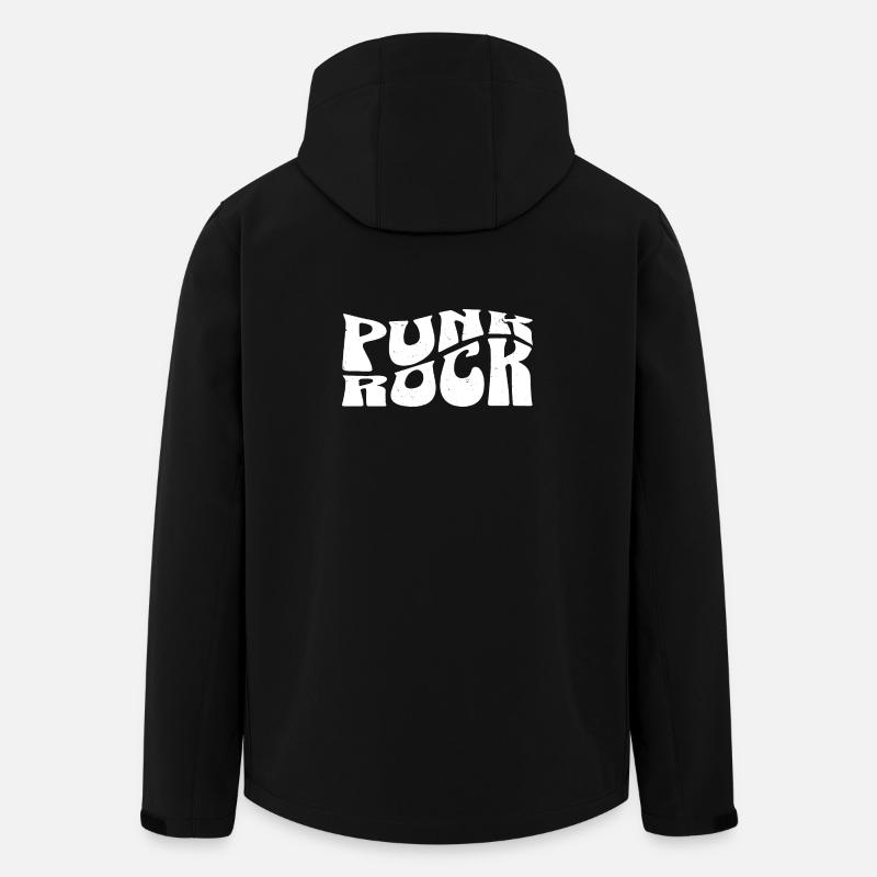 Typographie Punk Rock Bold - Veste softshell homme en polyester recyclé Stanley/Stella - noir
