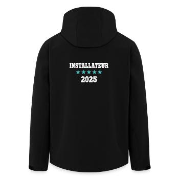 Installer 2025 Apprenticeship Examination Master Trainee - Men’s Recycled Softshell Jacket by Stanley/Stella - black - Back - AI Model Male 185 light (185cm)