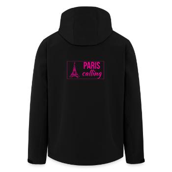 Paris Calling - Men’s Recycled Softshell Jacket by Stanley/Stella - black - Back - AI Model Male 185 light (185cm)