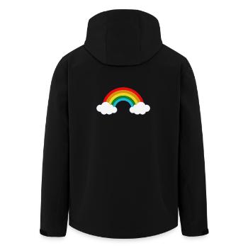 Arc-en-ciel - Veste softshell homme en polyester recyclé Stanley/Stella - noir - Dos - AI Model Male 185 light (185cm)
