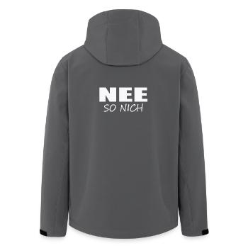 NON, PAS COMME ÇA - Veste softshell homme en polyester recyclé Stanley/Stella - charbon - Dos - AI Model Male 185 light (185cm)