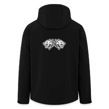 Wolf Kopf Team - Recycelte Männer Softshell-Jacke von Stanley/Stella - Schwarz - Hinten - AI Model Male 185 light (185cm)