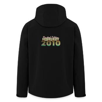 16th Birthday Limited Edition (SCR) 02/2010 - Men’s Recycled Softshell Jacket by Stanley/Stella - black - Back - AI Model Male 185 light (185cm)