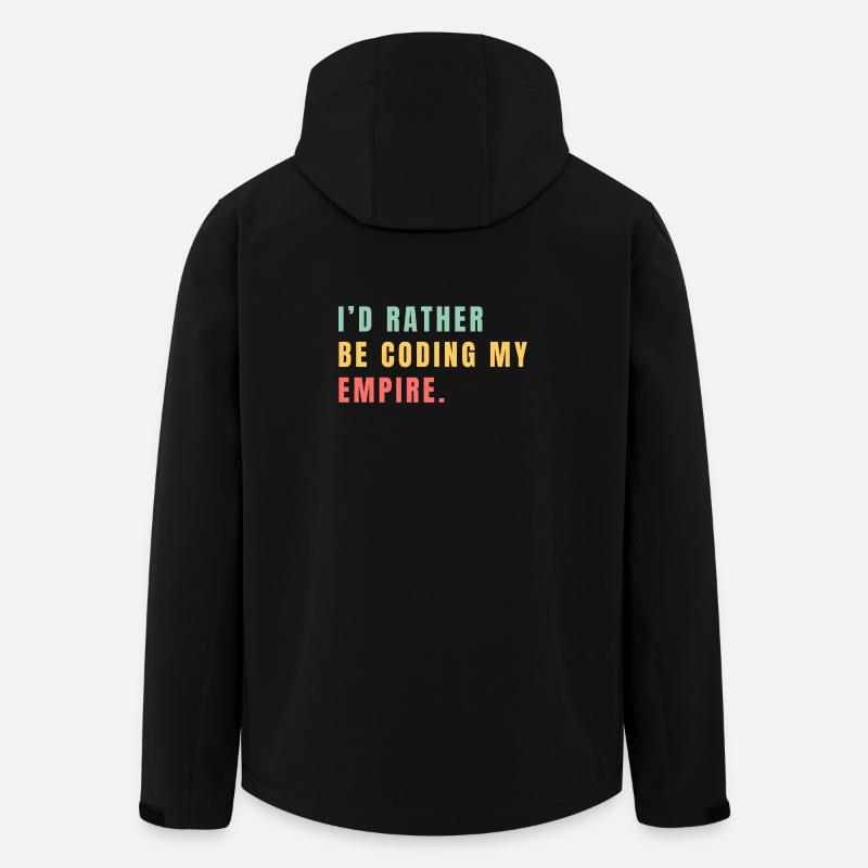Je préférerais coder mon empire - Veste softshell homme en polyester recyclé Stanley/Stella - noir