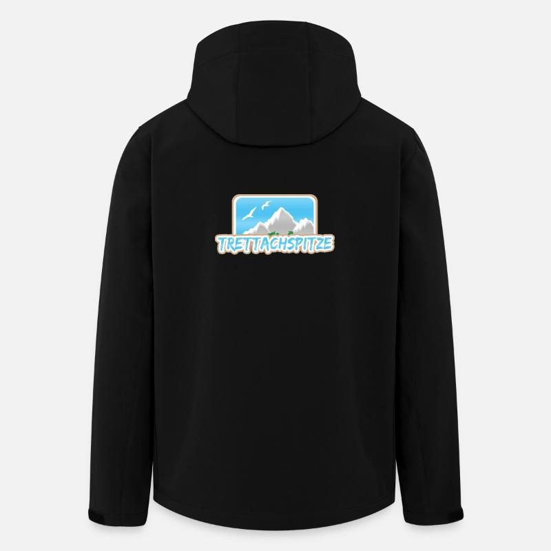 Trettachspitze als Berg - Recycelte Männer Softshell-Jacke von Stanley/Stella - Schwarz