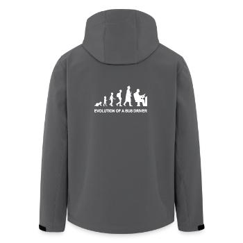 Evolution Of A Bus Driver - Men’s Recycled Softshell Jacket by Stanley/Stella - anthracite - Back - AI Model Male 185 light (185cm)