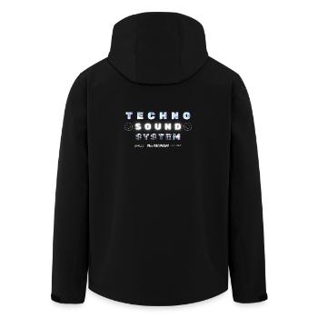 Techno Underground Club Logo - Recycelte Männer Softshell-Jacke von Stanley/Stella - Schwarz - Hinten - AI Model Male 185 light (185cm)