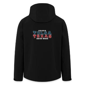 "Tulsa Texas" Country Song Vintage Western  - Recycelte Männer Softshell-Jacke von Stanley/Stella - Schwarz - Hinten - AI Model Male 185 light (185cm)
