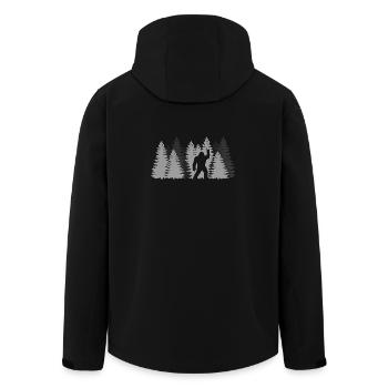 Bigfoot Rock sur le panneau Sasquatch Yéti Rock and Roll - Veste softshell homme en polyester recyclé Stanley/Stella - noir - Dos - AI Model Male 185 light (185cm)