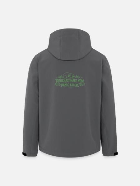 Sloth Saying - Procrastinate Now Gift - Men’s Recycled Softshell Jacket by Stanley/Stella - black
