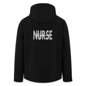 Infirmière en traumatologie psychiatrique en rééducation - Veste softshell homme en polyester recyclé Stanley/Stella - noir - Dos - AI Model Male 185 light (185cm)