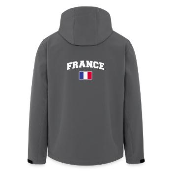 Frankreich Fan - Recycelte Männer Softshell-Jacke von Stanley/Stella - Anthrazit - Hinten - AI Model Male 185 light (185cm)