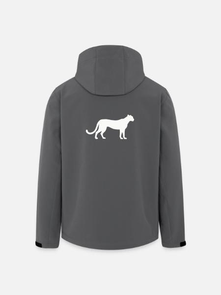 gepard_silhouette_1 - Recycelte Männer Softshell-Jacke von Stanley/Stella - Schwarz