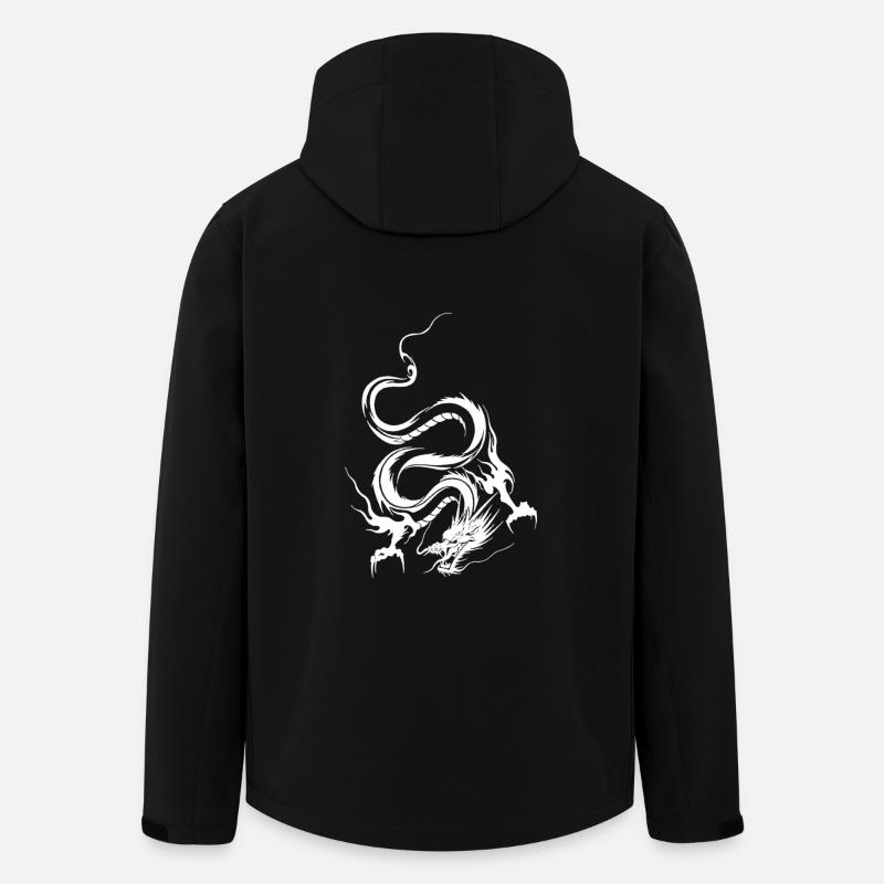 dragon_blanc - Men’s Recycled Softshell Jacket by Stanley/Stella - black