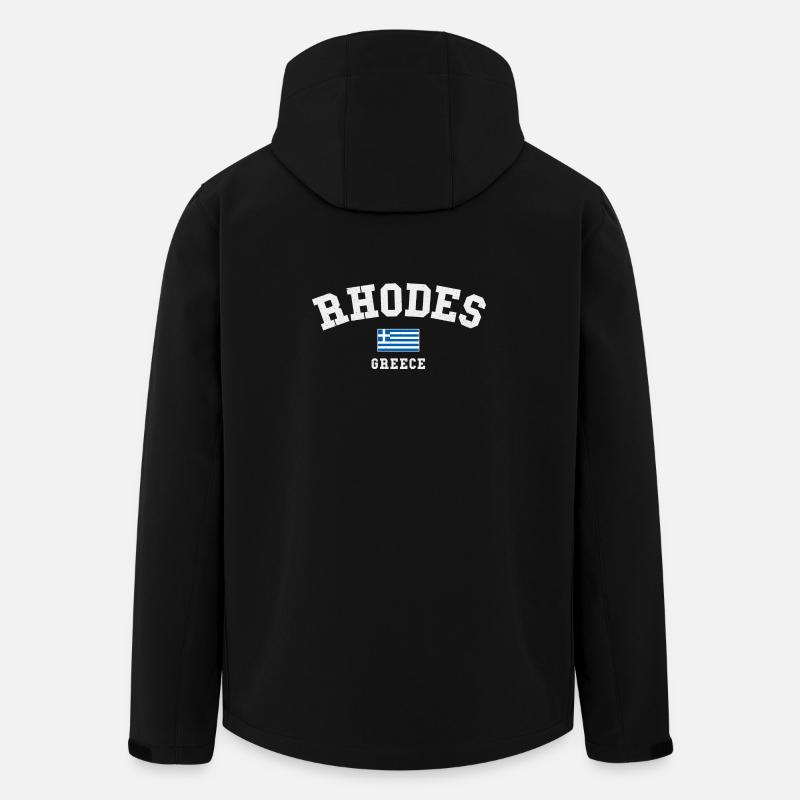 Rhodes Greece Flag Design - Men’s Recycled Softshell Jacket by Stanley/Stella - black