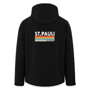 St. Pauli Hamburg - Veste softshell homme en polyester recyclé Stanley/Stella - noir - Dos - AI Model Male 185 light (185cm)