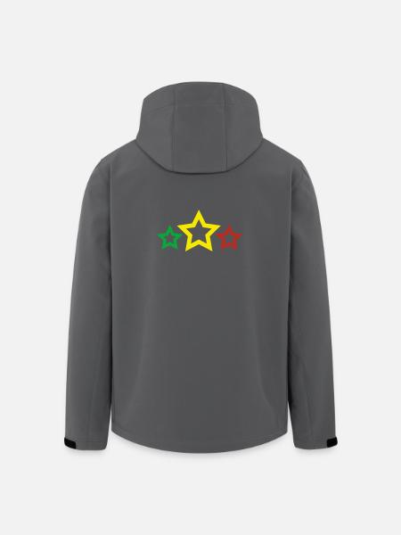 Jamstars - Reggae Colours - Recycelte Männer Softshell-Jacke von Stanley/Stella - Schwarz
