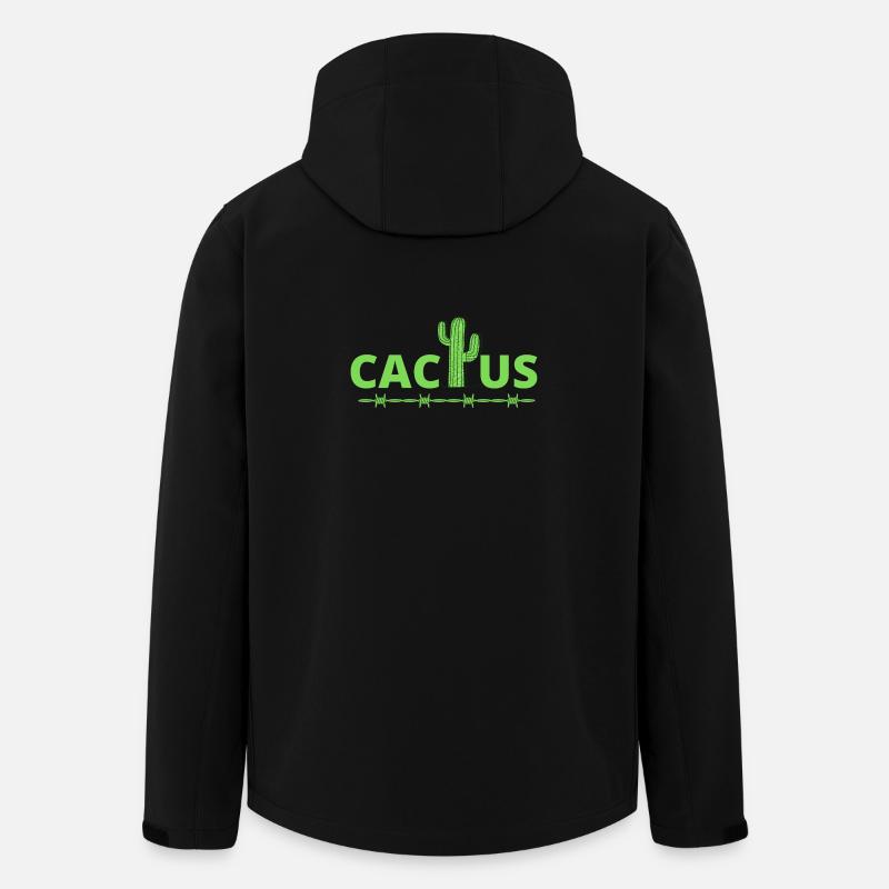 Kaktus, humorvoller Kaktus - Recycelte Männer Softshell-Jacke von Stanley/Stella - Schwarz