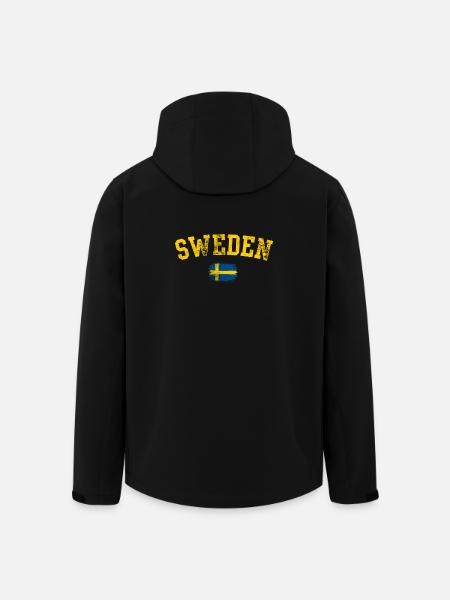 Sweden Bold Brush Flag Tee - Men’s Recycled Softshell Jacket by Stanley/Stella - black