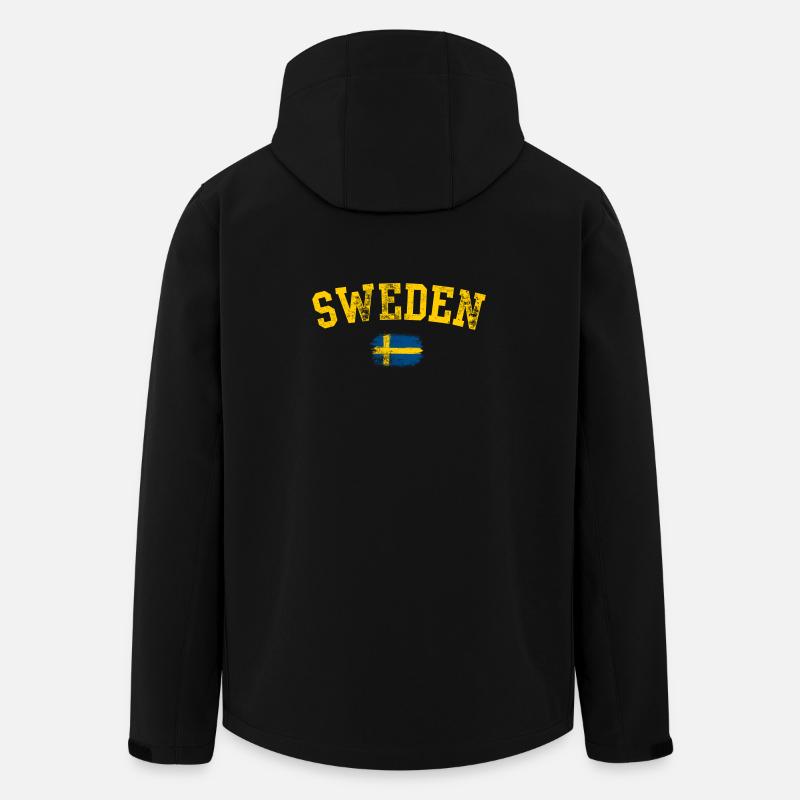 Sweden Bold Brush Flag Tee - Men’s Recycled Softshell Jacket by Stanley/Stella - black