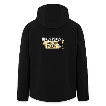 Hokus Pokus Prosecco Modus - Recycelte Männer Softshell-Jacke von Stanley/Stella - Schwarz - Hinten - AI Model Male 185 light (185cm)