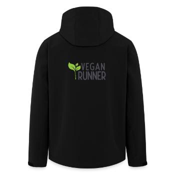 Coureur végétalien - Veste softshell homme en polyester recyclé Stanley/Stella - noir - Dos - AI Model Male 185 light (185cm)