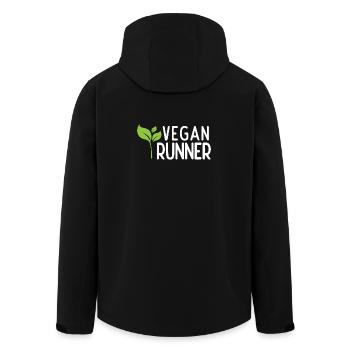 Veganer Läufer - Recycelte Männer Softshell-Jacke von Stanley/Stella - Schwarz - Hinten - AI Model Male 185 light (185cm)