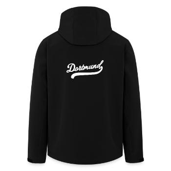 Dortmund Retro - Men’s Recycled Softshell Jacket by Stanley/Stella - black - Back - AI Model Male 185 light (185cm)