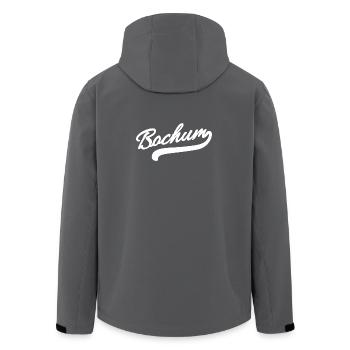 Bochum Retro - Men’s Recycled Softshell Jacket by Stanley/Stella - black - Back - AI Model Male 185 light (185cm)