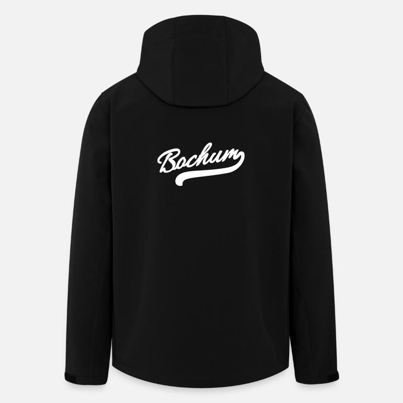 Bochum Retro - Recycelte Männer Softshell-Jacke von Stanley/Stella - Schwarz