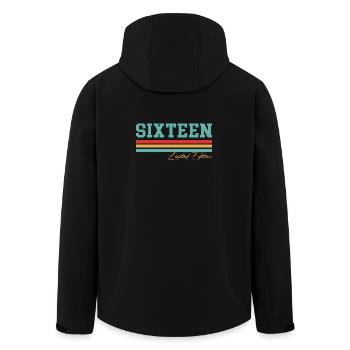16th Birthday Gift Sixteen - Men’s Recycled Softshell Jacket by Stanley/Stella - black - Back - AI Model Male 185 light (185cm)