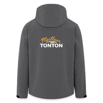 T-shirt with Best Humorous Uncle motif - Men’s Recycled Softshell Jacket by Stanley/Stella - anthracite - Back - AI Model Male 185 light (185cm)