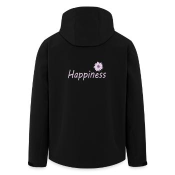 Happiness - Men’s Recycled Softshell Jacket by Stanley/Stella - black - Back - AI Model Male 185 light (185cm)