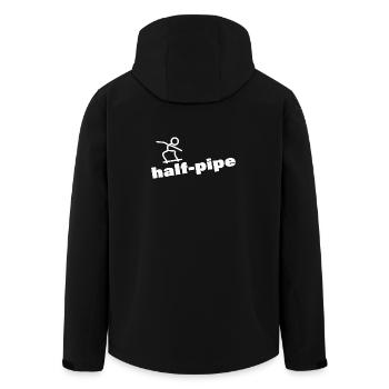HALF-PIPE - Recycelte Männer Softshell-Jacke von Stanley/Stella - Schwarz - Hinten - AI Model Male 185 light (185cm)