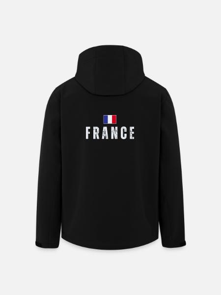 Flag of France, French pride - Men’s Recycled Softshell Jacket by Stanley/Stella - black