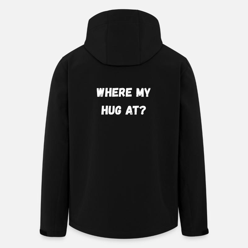 Where My Hug At - Men’s Recycled Softshell Jacket by Stanley/Stella - black