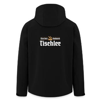 Tischler Handwerk Zunftzeichen Zunft Handwerker - Recycelte Männer Softshell-Jacke von Stanley/Stella - Schwarz - Hinten - AI Model Male 185 light (185cm)