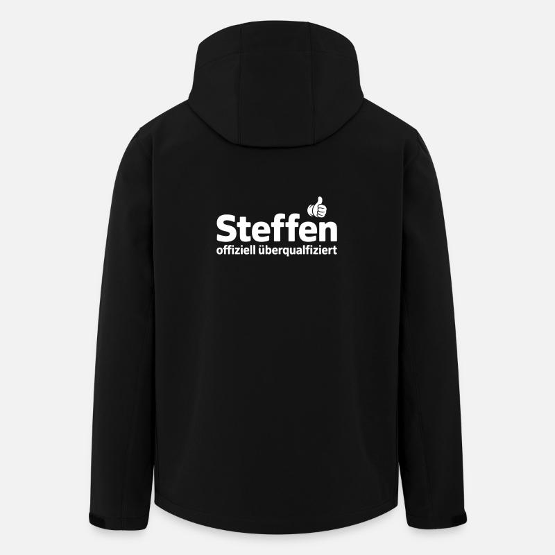 Steffen officiellement surqualifié - Veste softshell homme en polyester recyclé Stanley/Stella - noir