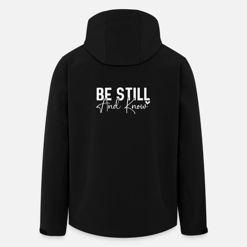 Be Still and Know - Men’s Recycled Softshell Jacket by Stanley/Stella - black