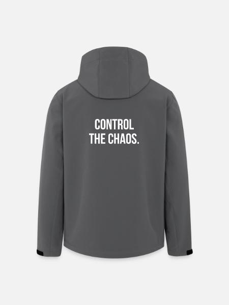 CONTROL THE CHAOS. | Greyline Official - Men’s Recycled Softshell Jacket by Stanley/Stella - black