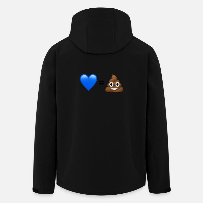 AfD est nul - 💙 = 💩 (Bright Design) - Veste softshell homme en polyester recyclé Stanley/Stella - noir