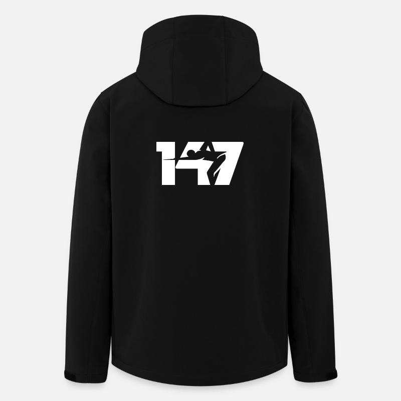 147 Snooker Icon (Blanc) - Veste softshell homme en polyester recyclé Stanley/Stella - noir