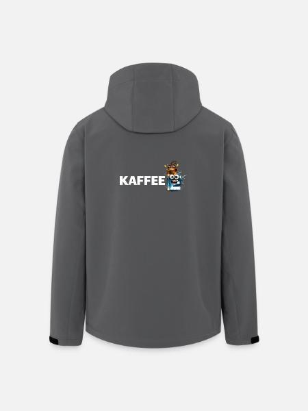 Kaffee Mascot Splash - Recycelte Männer Softshell-Jacke von Stanley/Stella - Schwarz