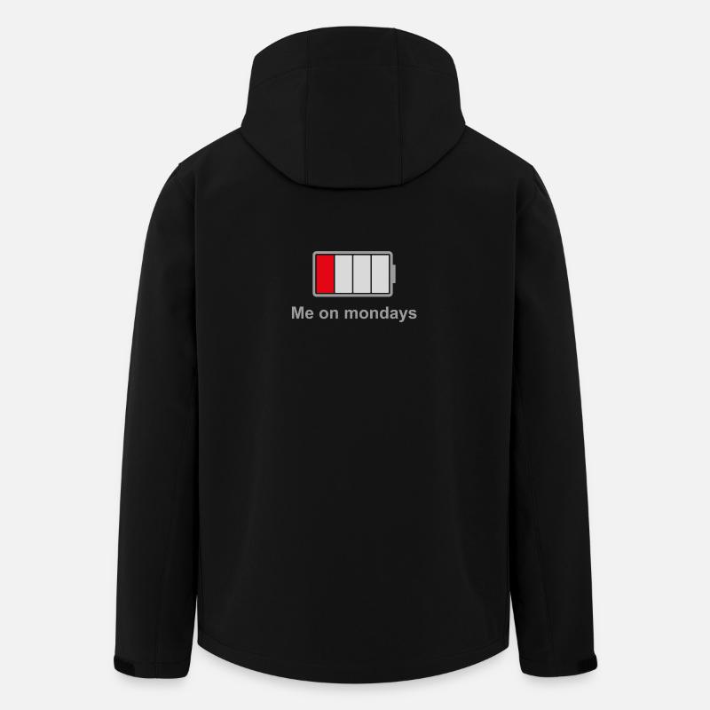 Low Battery Mondays – Low Energy Mood - Recycelte Männer Softshell-Jacke von Stanley/Stella - Schwarz