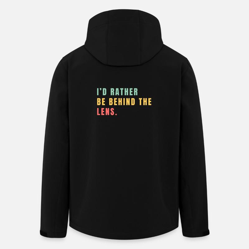 I'd rather be behind the lens - Men’s Recycled Softshell Jacket by Stanley/Stella - black