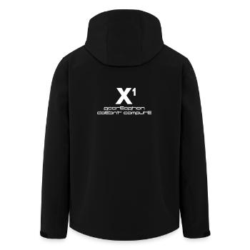 X à la puissance de un – l’agrégation ne calcule pas - Veste softshell homme en polyester recyclé Stanley/Stella - noir - Dos - AI Model Male 185 light (185cm)