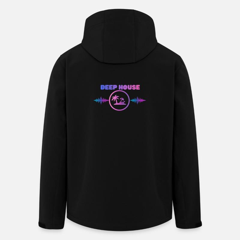 Ambiances Deep House - Veste softshell homme en polyester recyclé Stanley/Stella - noir
